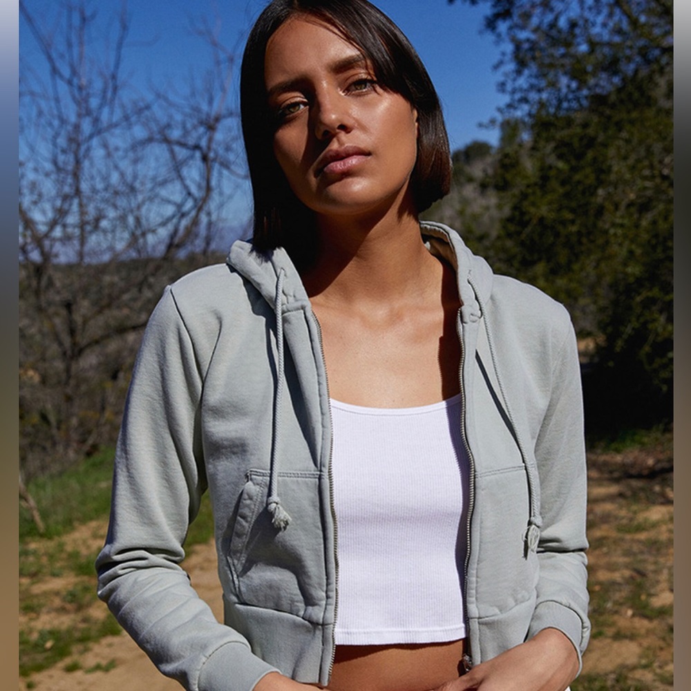 BRANDY MELVILLE ♡ ੈ✩‧₊˚ cropped zip-up hoodie  ੈ✩‧₊˚